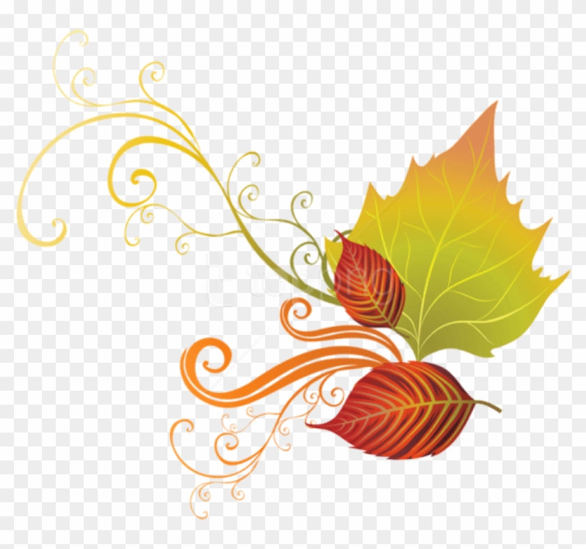 Free Png Download Fall Leaves Decor Clipart Png Photo - Decorative Fall Leaves Clip Art #1710251
