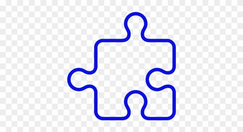 Blue Icon Showing A Single Jigsaw Piece - Blue Icon Showing A Single Jigsaw Piece #1710473