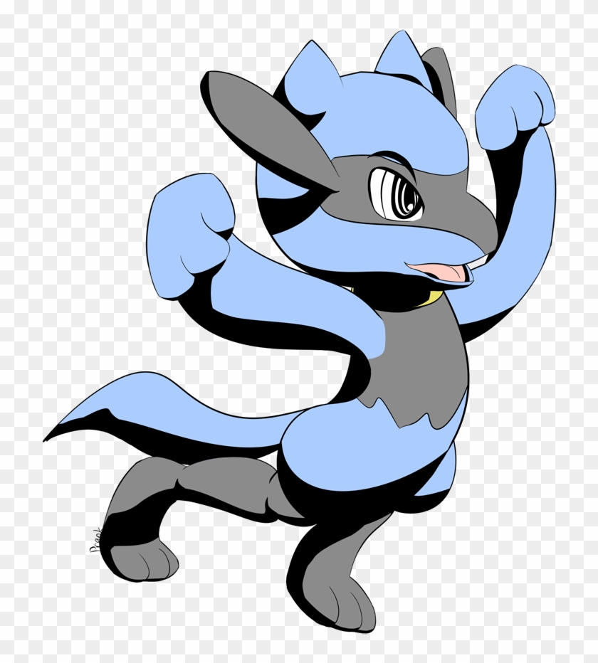Riolu Used Scary Face - Cartoon #1710524