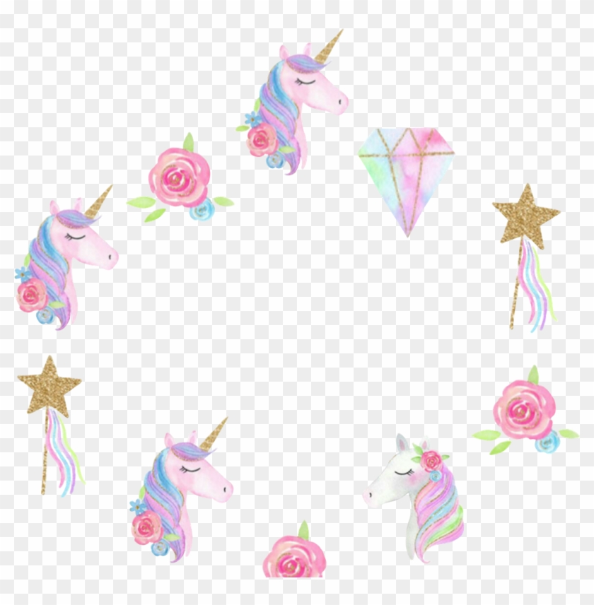 Clip Art Frame Unicornio Png - Unicorn Frame #1710553