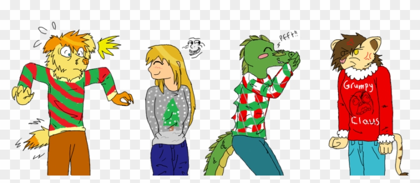 My Ugly Anthro Christmas Sweaters By Falljoydelux - Cartoon #1710589