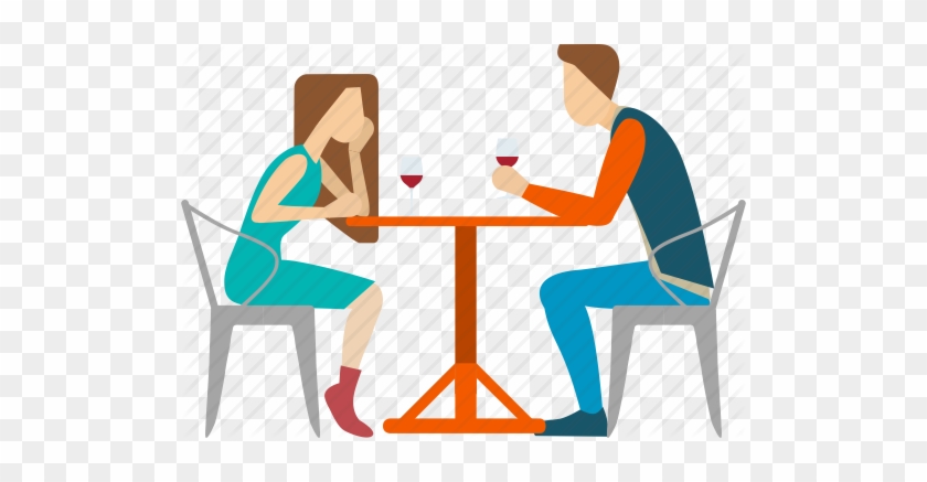 Date Clipart Dinner Date - Romantic Dinner Icon Png #1710855