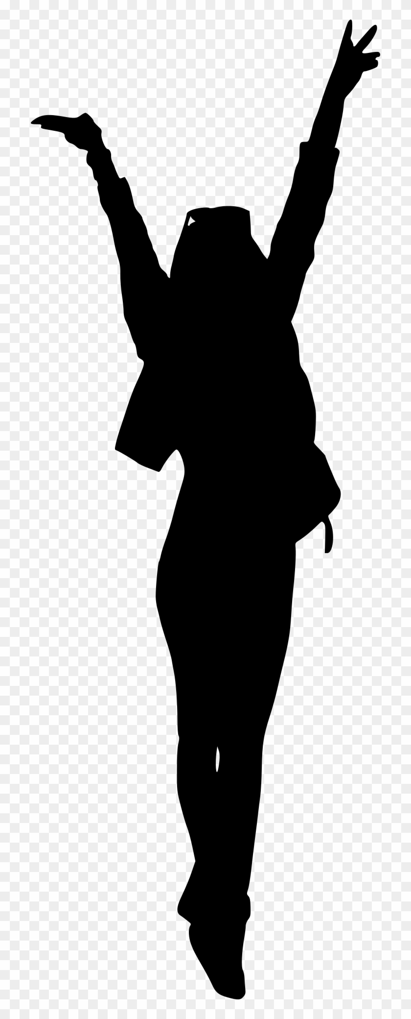 Free Download - Woman Hands Up Silhouette #1710861