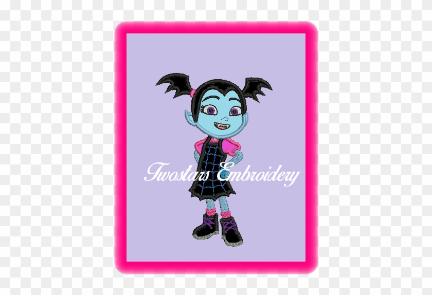 Vampire Girl Vamprina Fill Stitch Applique - Cartoon #1710958