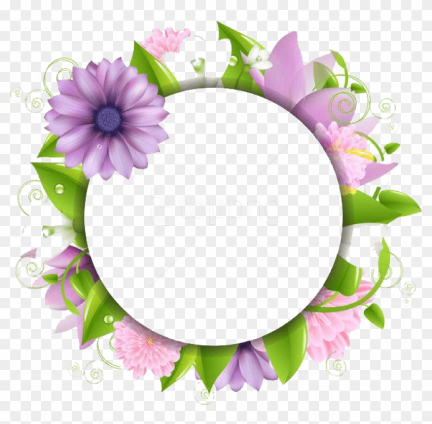 Free Png Flowers Borders Picture Png - Flower Circle Border Png #1711193