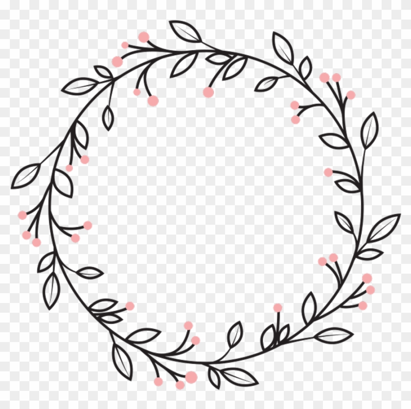 #berries #leaves #vines #wreath #swirls #decoration - Png Circle Decoration #1711212