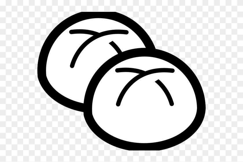 Rolls Clipart Bun - Black And White Bun #1711219