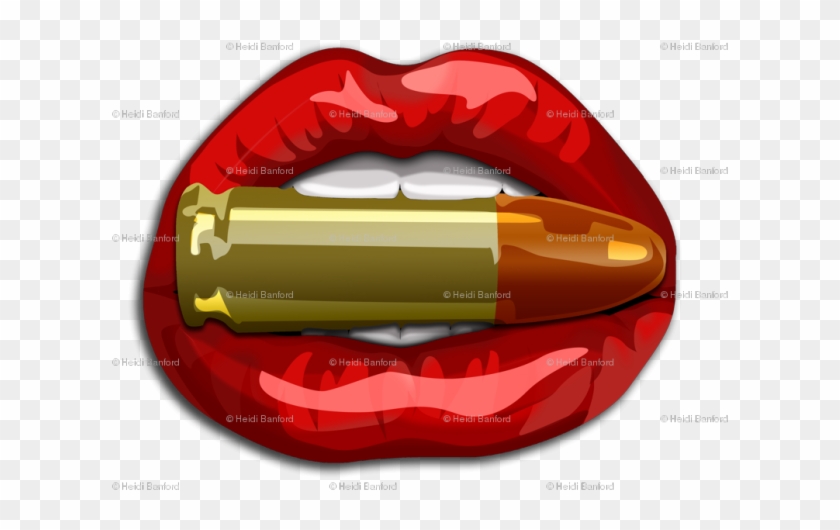 Popsicle Clipart Bullet - Bite The Bullet Lips #1711243