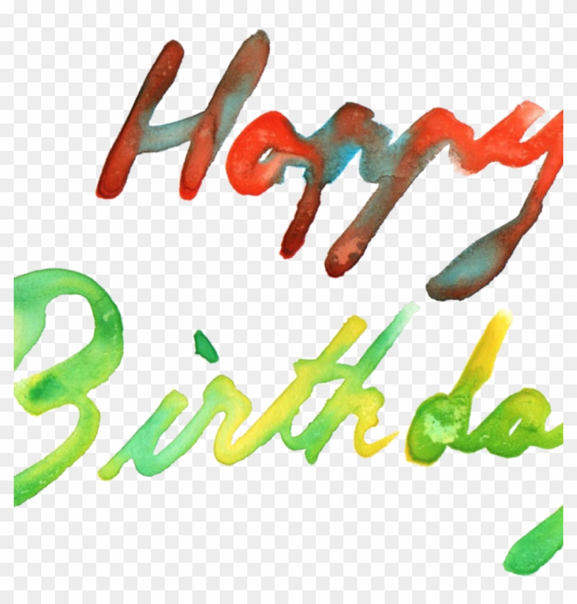 Birthday Png 5 Happy Birthday Watercolor Png Transparent - Carmine #1711489