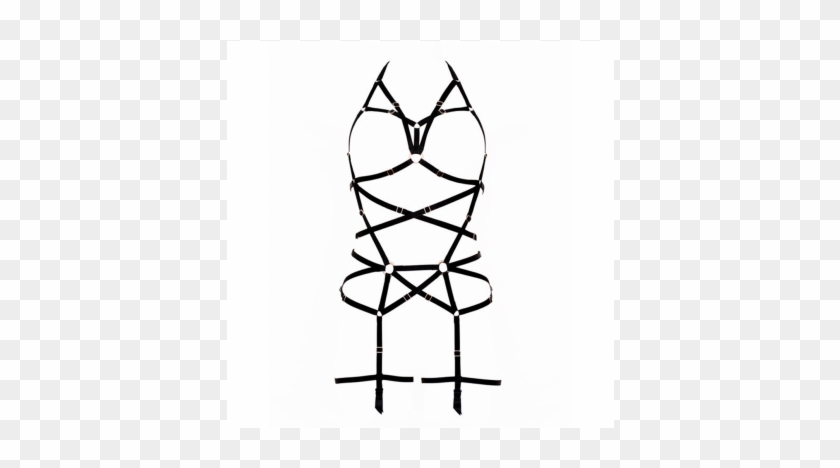 Longline Black Harness - Line Art #1711766