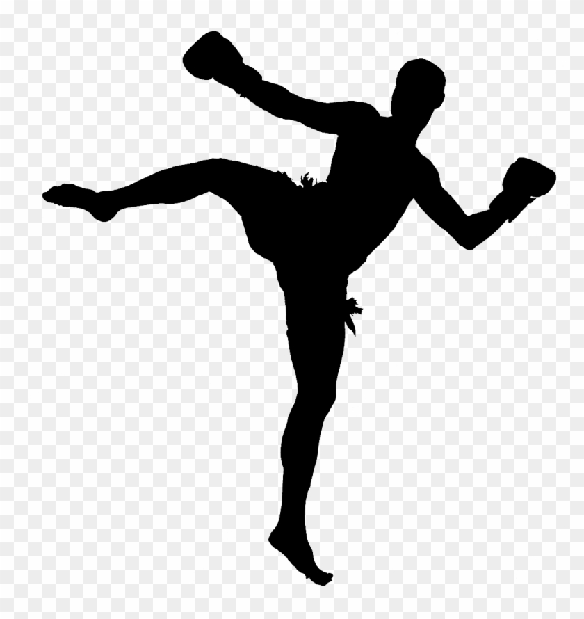 Muay Thai Png - Muay Thai Silhouette Kick #1711824