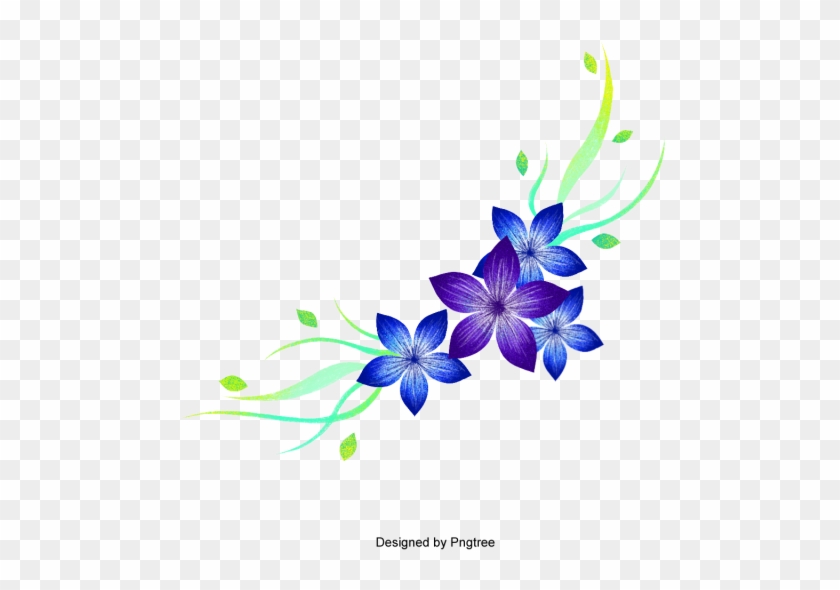 Flower, Flowers, Painted, Pattern Png And Psd - Lobelia #1711910