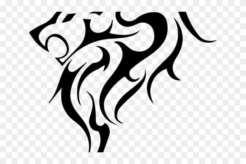 Zodiac Tattoos Clipart Female - Stencil Design Of Lion #1712084