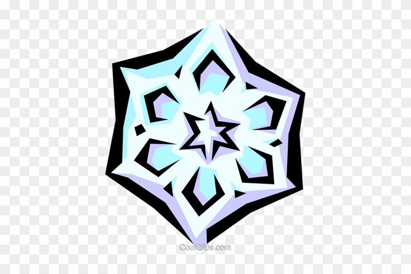 Snowflake Designs Royalty Free Vector Clip Art Illustration - Hiver En Maternelle Exercice #1712094