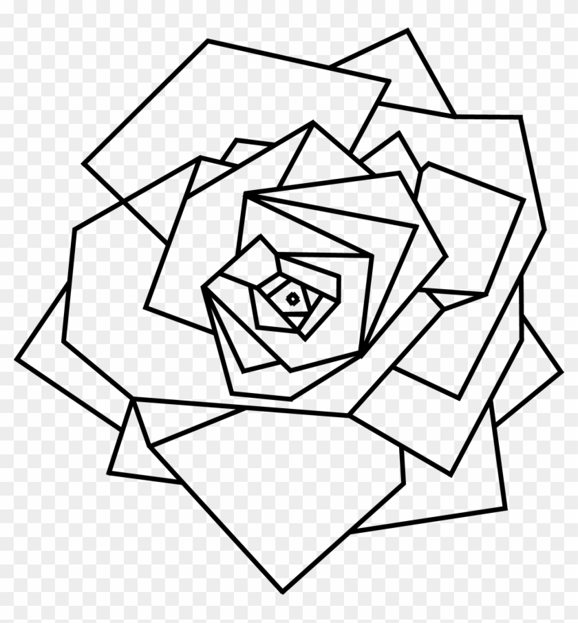 1457 X 1502 10 0 - Geometric Rose #1712137