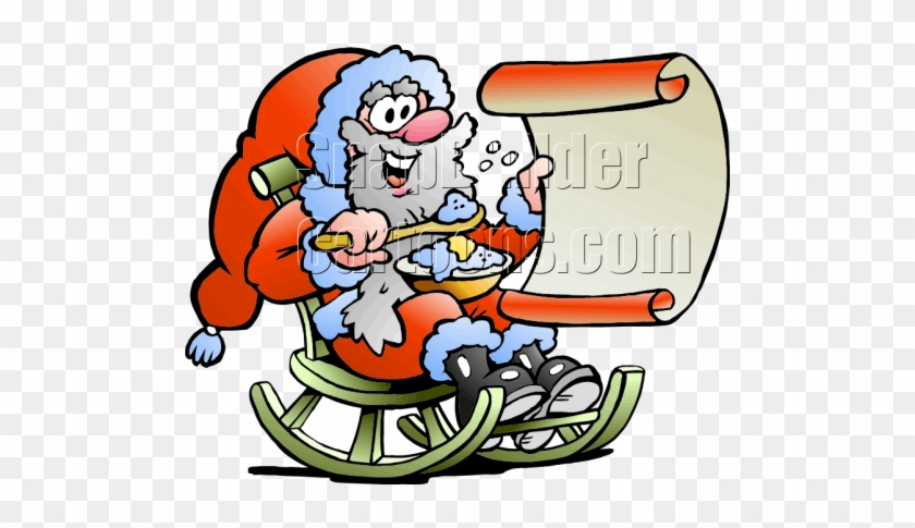 Christmas Santa Blank Scroll List Mascot Logo - Tegning Jul #1712170