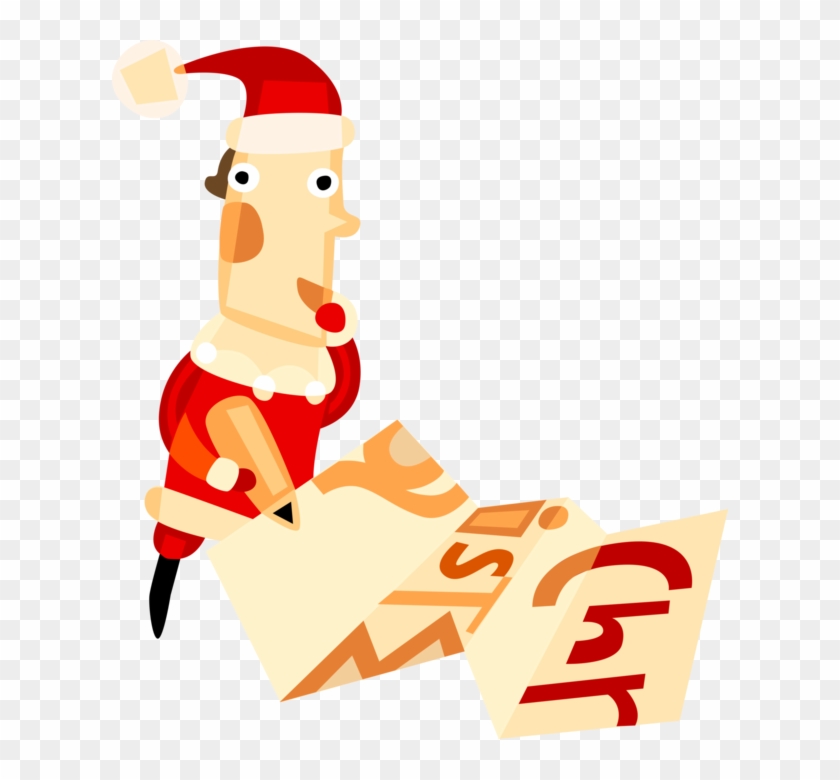 Vector Illustration Of Santa Claus, Saint Nicholas, - Illustration #1712173