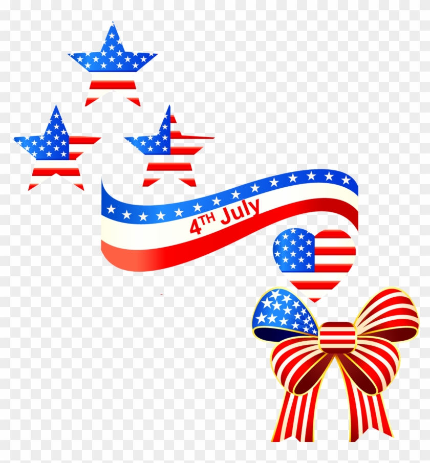 America Independence Day, July 4th, 4th Of July - Red White And Blue Png Clipart #1712281
