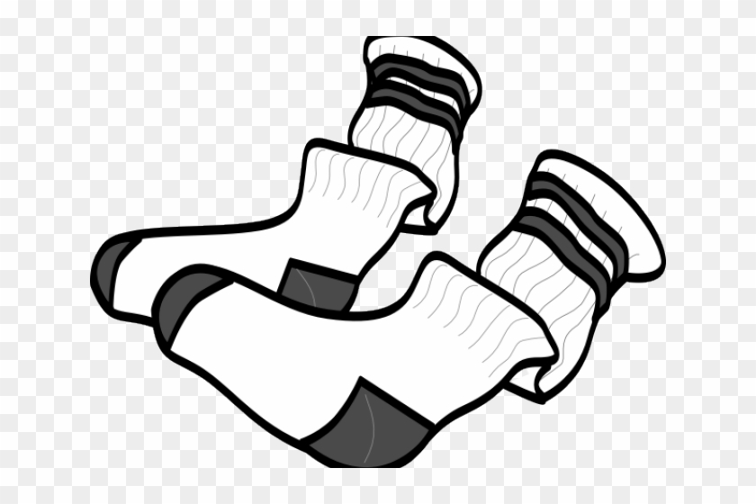 Socks Clipart Black And White - Clip Art Transparent Socks #1712398