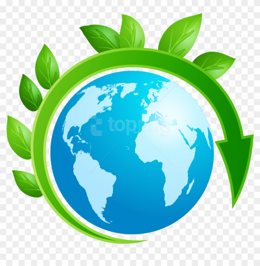 Free Png Download Earth Planet With Leaves Clipart - World Map #1712466