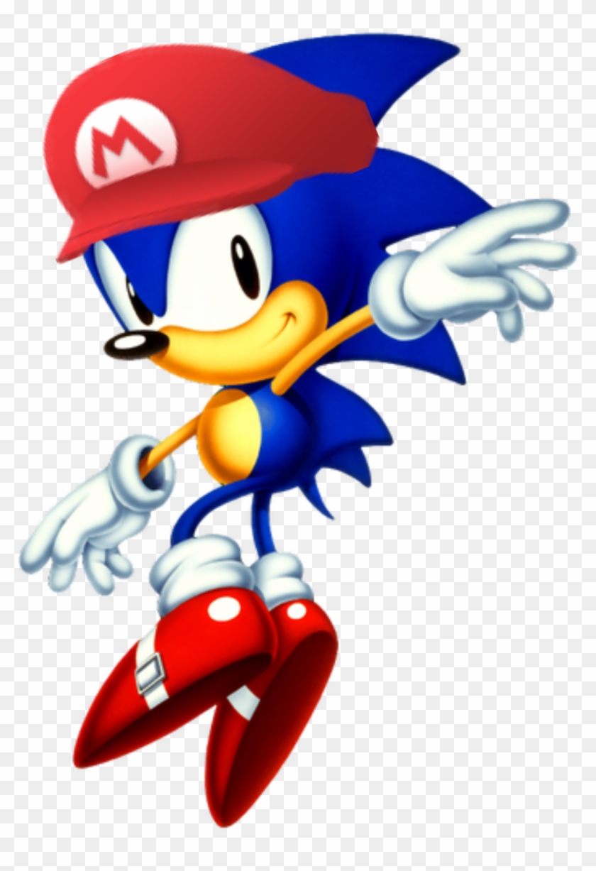 Mario Hat Sonic - Classic Sonic Official Art #1712562
