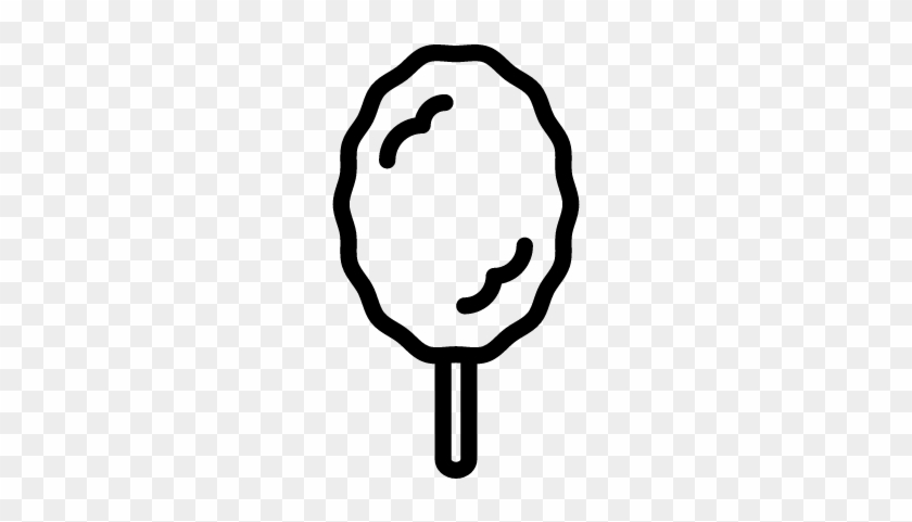 Cotton Candy On A Stick Vector - Cotton Candy For Outline #1712588