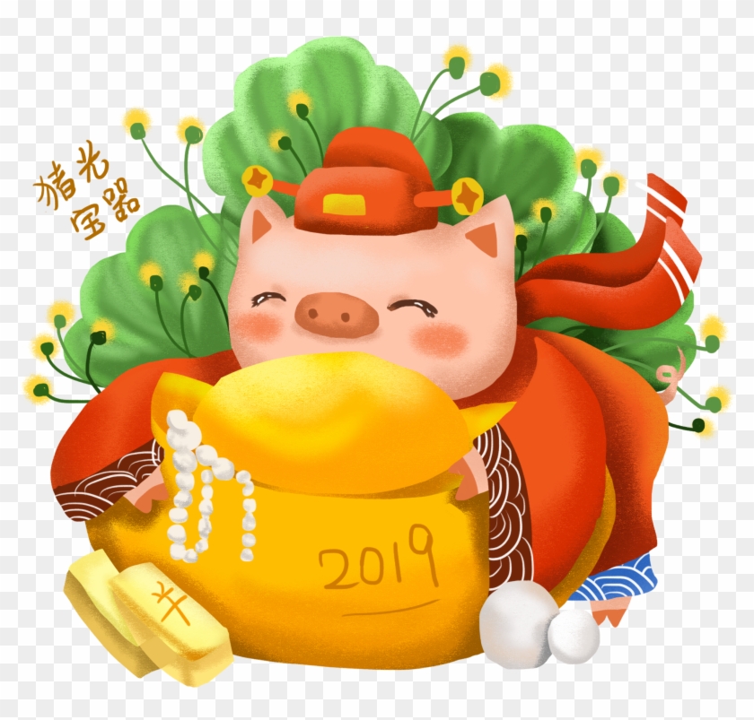 2019 Pig Year Hello New Png And Psd - Illustration #1712700