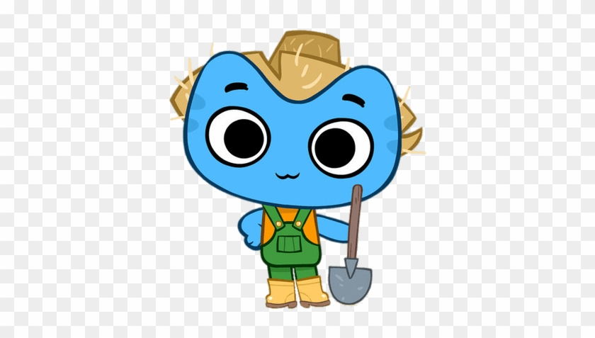 Kit Holding A Spade - Cartoon #1712710