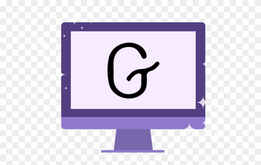 Icon Of Computer Screen With The Gutenberg "g" - Computer With X Through #1712743