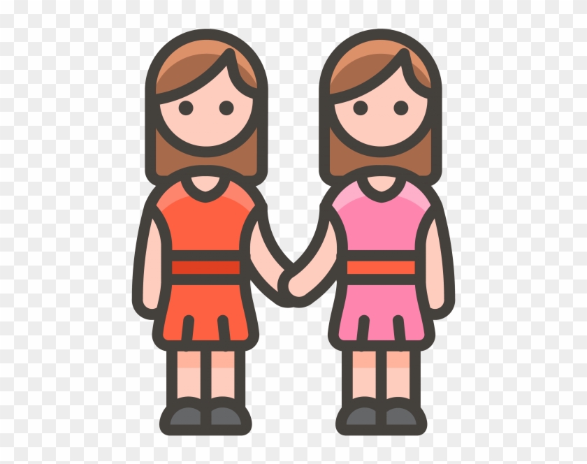 Two Women Holding Hands Emoji - Emoji De Dos Mujeres #1712763