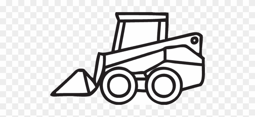 Clip Art Skid Steer Clipart - Skid Steer Line Art #1713196