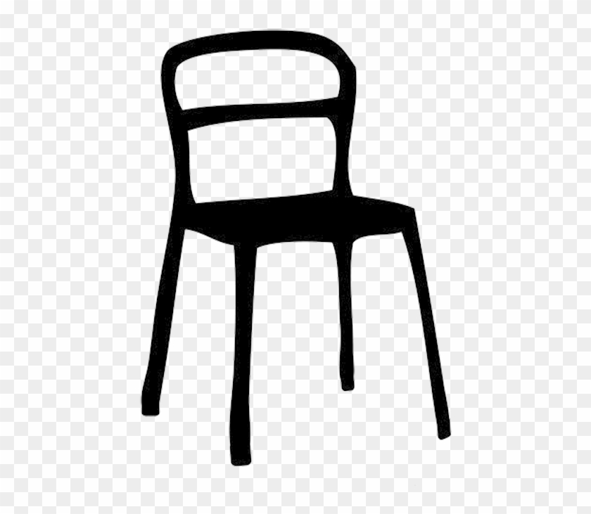 Silhouette Clipart - Black And White Chair Png Clipart #1713356