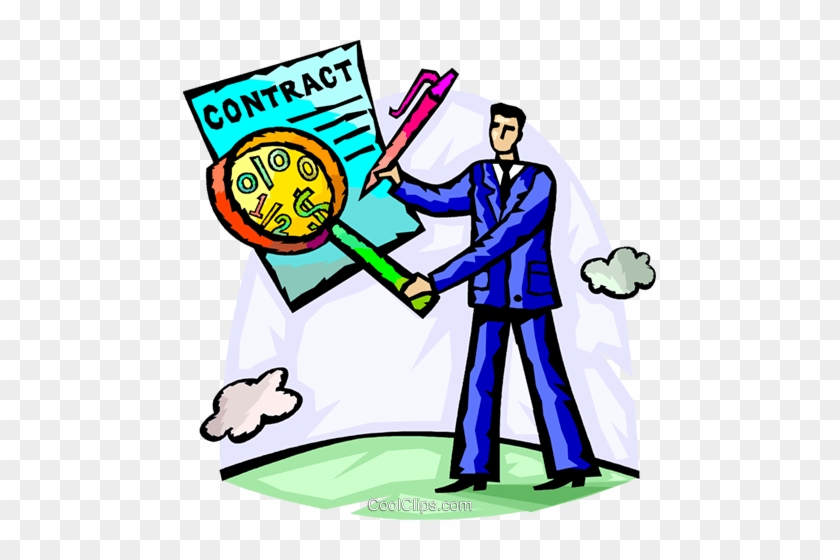 Business Contracts Royalty Free Vector Clip Art Illustration - Business Contracts Royalty Free Vector Clip Art Illustration #1713374