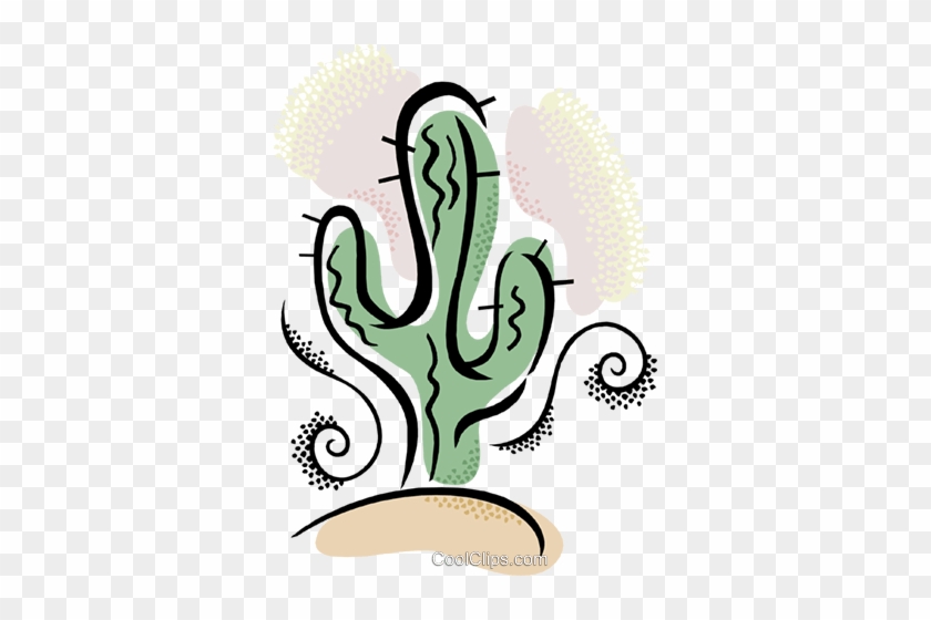 Cactus In The Desert Royalty Free Vector Clip Art Illustration - Cactus In The Desert Royalty Free Vector Clip Art Illustration #1713483