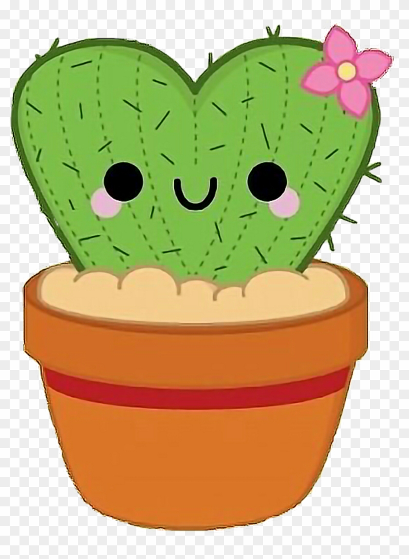 #cactus #flower #plant #kawaii #cute #tumblr #freetoedit - Cute Cactus Clip Art #1713491
