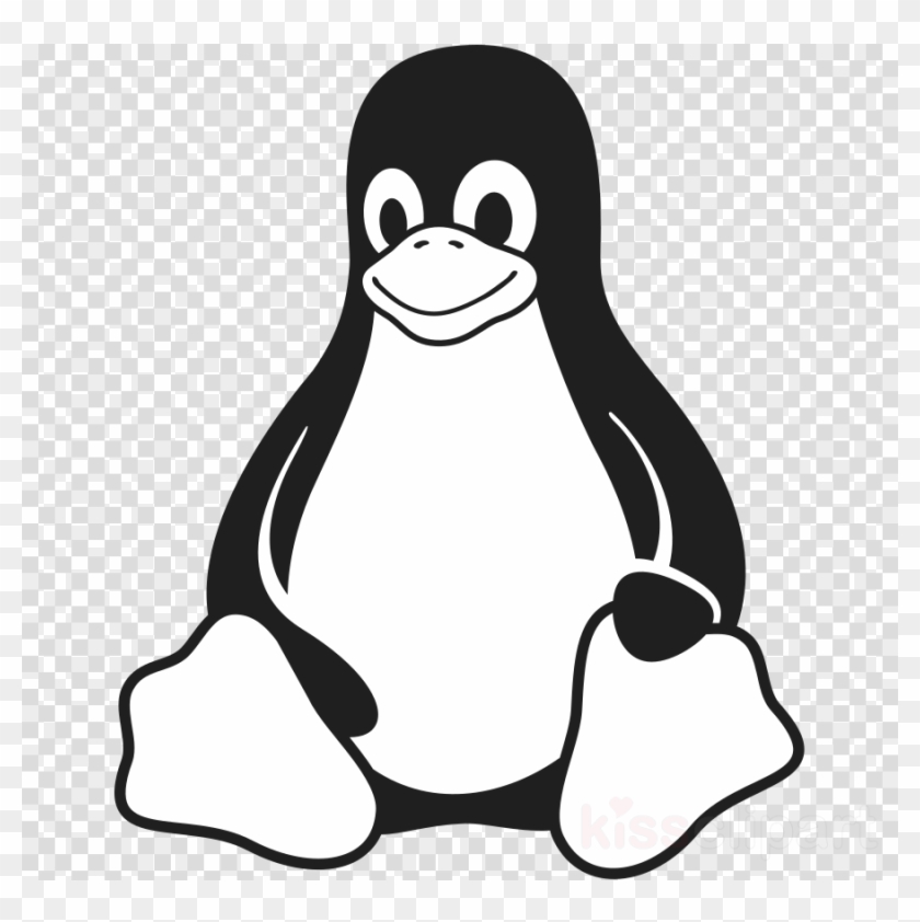Linux Logo Black And White Clipart Linux Distribution - Logo Linux Png #1713515