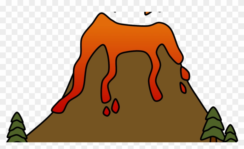 Lava Clip Art - Clipart Volcano With Lava #1713689