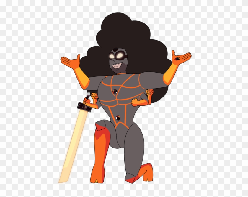 Steven Pearl Amethyst Ruby = Lava Stone - Cartoon #1713710