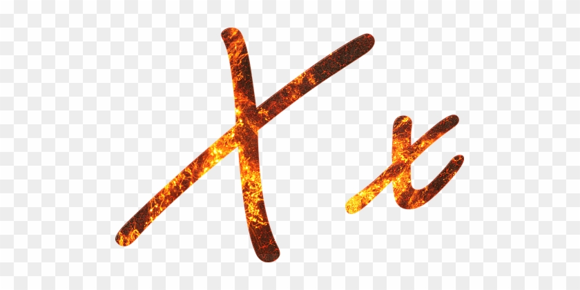 Letter, X, Fire, Embers, Lava, Font - Letter X On Fire Png #1713713