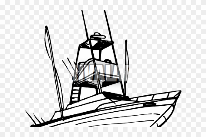 Drawn Boat Clipart - Yacht Clipart #1713794