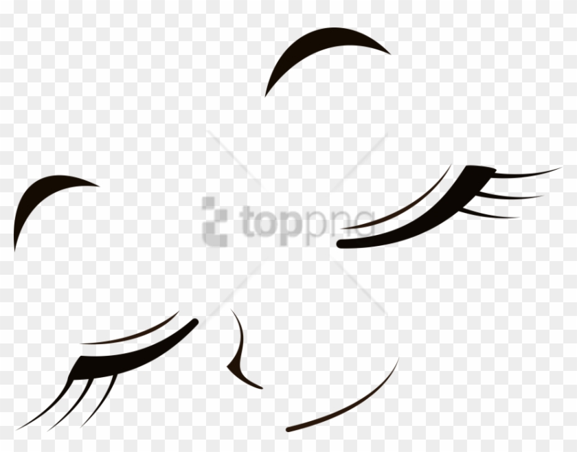Free Png Closed Eyes Png Image With Transparent Background - Closed Anime Eyes Png #1713953