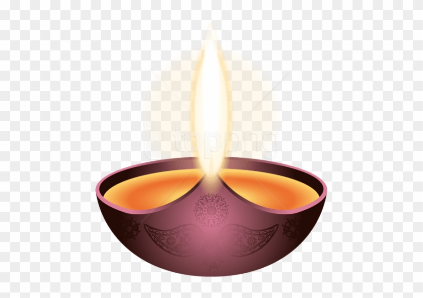 Free Png Download Purple Candle Happy Diwali Clipart - Diwali Akash Kandil Png #1713975