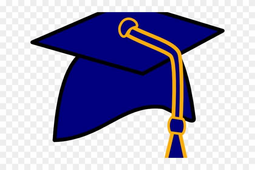 Graduation Clipart Purple - Graduation Blue Hat Clipart #1714220