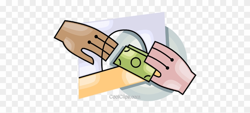 Money Exchanging Hands Royalty Free Vector Clip Art - Money Exchanging Hands Royalty Free Vector Clip Art #1714274