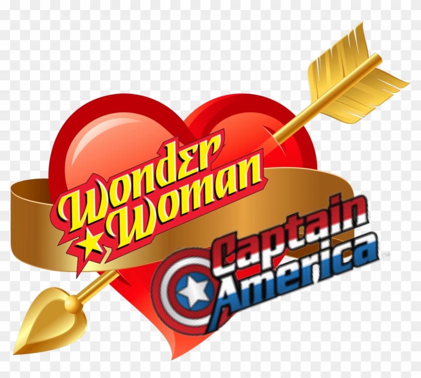 Captain America Clipart Wonder Woman - Heart With Arrow Png #1714423