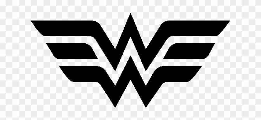 Wonder Woman Clipart Black And White - Logo Wonder Woman Vector #1714426