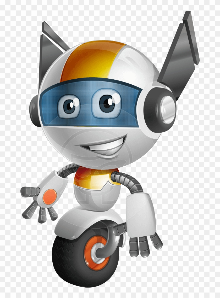 One Wheel Cartoon Character Owaf Graphicmama Design - Robot Character Design Animation #1714510