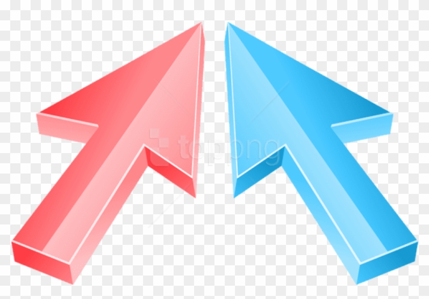 Free Png Download Arrows Red Blue Clipart Png Photo - Triangle #1714528