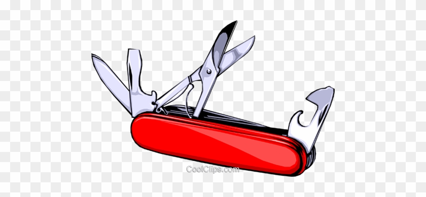 Swiss Army Knife Royalty Free Vector Clip Art Illustration - Swiss Army Knife Royalty Free Vector Clip Art Illustration #1714648