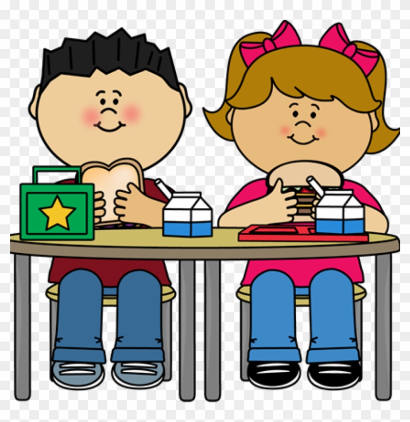 kids eating snack clip art